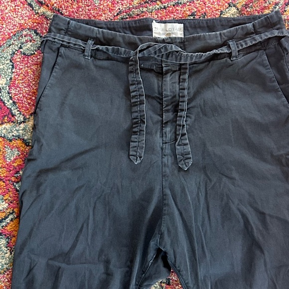 Nili Lotan | Women's Navy Blue Tie Waist Nolan Ankle Pants Drop Crotch Size 4 - Picture 10 of 13